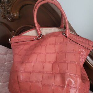 coach orange leather bag